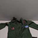 Kids Fighter Pilot Costume - Air Force Flight Suit Roleplay Dress Up with Aviator Accessories for Girls Boys (4-5 Years, Army Green)