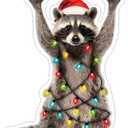 2 x Raccoon Christmas Ornament, Double-Sided Print, Racoon Ornament, Animal Ornaments, Funny Christmas Ornaments, Funny Raccoon Gifts for Women, Racoon Gift, for Grandkids, Family, Friends