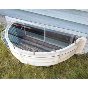 Basement Window Well Covers Outside, Heavy-Duty Egress Window Well Cover Clear, All-Weather Against Debris, UV Resistant, Tear-Resistant, Waterproof, Windproof (Only Cover)42" X 23"