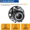 PAROD Pair 512333 Rear Wheel Bearing & Hub Assembly Compatible with 2007-2017 Jeep Compass, 2007-2017 Patriot, 2007-2008 Dodge Caliber 4WD/AWD