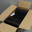 HOUSE DAY Black Plastic Hangers 60 Pack, Clothes Hangers with Non Slip Hooks, Durable & Space Saving Coat Hanger, Light-Weight Clothing Hanger, Perfect Closet Organizer for Everyday Use