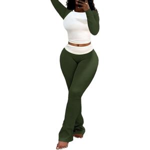 Nimsruc Lounge Sets For Women 2 Piece Outfits Fall Comfy Tracksuits Pants Sets Matching Clothing Long Sleeve Casual Sweatsuits Army GreenA L