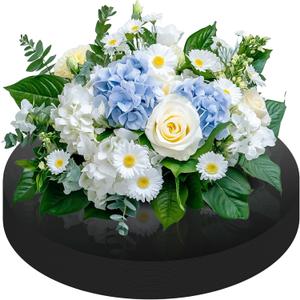 Thyle 12 Pcs Acrylic Round Mirror Centerpiece for Table Black Circle Mirror Trays 1 mm Candle Plate Set for Home Wall Decor Wedding Party Decorations (8 Inch)