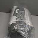 Grey 96 Inch Blackout Pinch Pleated Curtains 2 Panel Set for Living Room Darkening Thick Linen Textured 100% Black Out Drapes 96 Inches Long Pinch Pleat Light Blocking Bedroom Charcoal Dark Gray