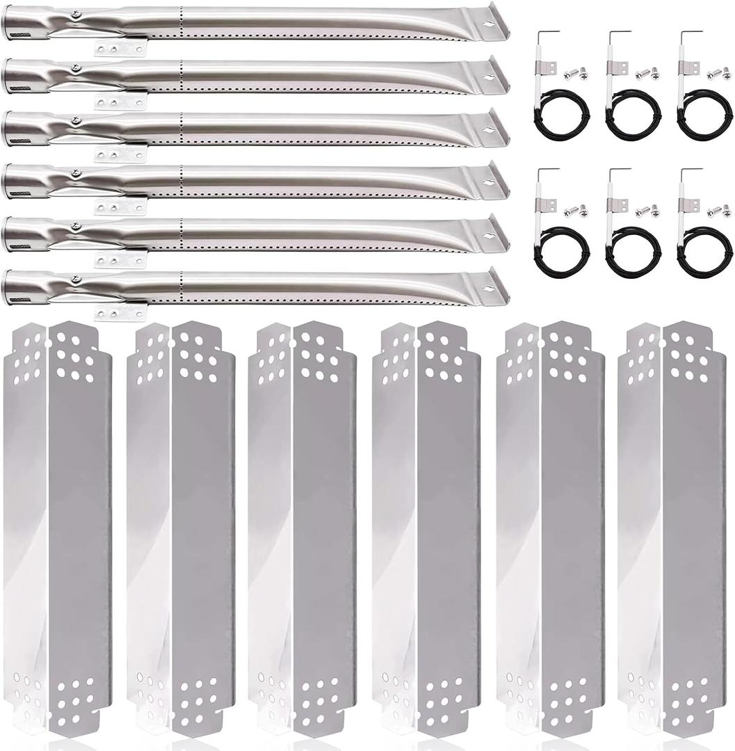 Grill Replacement Parts for Nexgrill 6 Burner 720-0898, 720-0898A, Nexgrill 5 Burner 720-0888, 720-0888N, Nexgrill 4 Burner 720-0830H, 720-0783E. Grill Heat Plates Shield, Burner Tubes and Igniters.