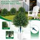 Artificial Cedar Topiary Trees with Ground Spike, 2 Pieces Fake Pine Shrubs Bushes, UV Resistant Faux Evergreen Cypress Tree Plants for Indoor Outdoor Planters Front Porch