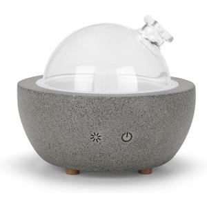Essential Oil Aromatherapy Diffuser for Home Bedroom Large Room Glass Stone Ultrasonic Air Scent Mist Aroma Diffuser 200ML DefusersDark Gray