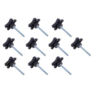 Taytools 774007 Lot 10 each 1/4 20 Male Thread Star Knobs 2 inch Diameter with 2 inch Long Threaded Post