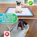 TidyFriend Dog Pee Pad Holder Tray Fits Up to 30” x 36” Wee Wee Pee Pads - Stable Grip, Raised Edges, Quick-Wipe Silicone Surface Dog Potty Tray Holder for Indoor Flooring Protection (Grey)