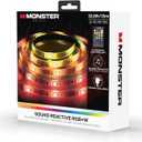 Monster 32.8ft Music Reactive LED Strip with 120 LEDs, 12V Power Adapter, with Remote, Xtreme Easy Use (32.8 Feet)
