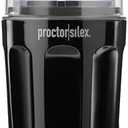 Proctor Silex Sound Shield Electric Coffee Grinder for Quiet Grinding, Stainless Steel Blades, Beans, Spices and More, 12 Cups, Black (80402)