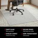 Office Chair Mat for Carpet, 32x48 Heavy Duty Clear Plastic Rolling Chair Mat for Carpet Floor, Under Computer Desk Chair Floor Mats Protector Carpeted Floors