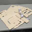 Hamiledyi Guinea Pig Hideout with Hay Feeder and Water Bottle Natural Wooden Chinchilla House Bunny Castle Small Animal Hideout for Rabbit Chinchilla Bunny and Guinea Pig