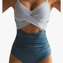 Eomenie Women's One Piece Swimsuits Tummy Control Cutout High Waisted Bathing Suit Wrap Tie Back 1 Piece Swimsuit XL