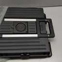 Folding Utility Cart Portable Rolling Crate Handcart Shopping Trolley Collapsible Tool Box, with Lid, on 4 Rotate Wheels, for Grocery, Shopping, Office, Teacher, Camp(Black)