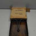 Haliafancy Wooden Napkin Holder for Table, Farmhouse Napkin Holder with Weighted Arm Iron Ball, and Vintage Sunflower Edging for Kitchen, Home, Countertop, Bar, Restaurant (Black Iron with Wood)