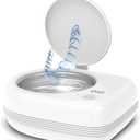 Rechargeable Ultrasonic Retainer Cleaner Machine | 50kHz 1.9 inch Ultra-Thin Portable | Night Guard Aligners Jewelry |6pcs Cleaner Tablets Included | Quick & Deep Clean Modes | FSA HSA Approved, White