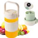 Syaws Portable Blender,Personal Blenders for Shakes and Smoothies,Travel Blender with 24oz Glass Cup and Lid,LED Power Display,USB C Rechargeable,BPA Free Juicer for Home/Outdoor/Gym