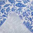 Pioggia Vinyl Tablecloth with Flannel Backed Waterproof Oil-Proof PVC Table Cloth Wipeable Spill-Proof Plastic Table Cover for Indoor and Outdoor(Flower, 60 x 84 Inch Rectangle)