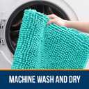 OLANLY Bathroom Runner Rugs 59x24, Extra Soft Absorbent Chenille Bath Rugs, Rubber Backing Quick Dry, Machine Washable Long Bath Mats for Bathroom Floor, Tub and Shower, Home Decor Accessories, Teal