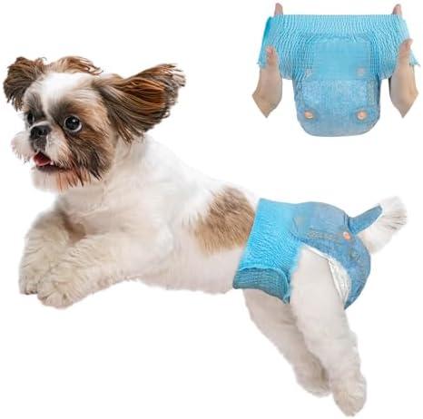 Dono Dog Diapers Female-35PCS, Disposable Pull Up Stretchy Waist Wraps for Female Puppy Dogs in Heat Period Diapers, Super Absorbent 360° Leak-Proof Doggie Training Incontinence XS Dono Dog Diapers Female-35PCS, Disposable Pull Up Stretchy Waist Wraps for Female Puppy Dogs in Heat Period Diapers, Super Absorbent 360° Leak-Proof Doggie Training Incontinence XS