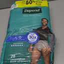 Depend Fresh Protection Adult Diapers, Incontinence Underwear for Men, Disposable, Maximum, Large, Grey, 28 Count