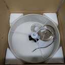 ALISADABOY Brushed Nickel Chandelier Modern Chandeliers Contemporary 3 Light 12.59'' Inch Semi Flush Mount Ceiling Light, with Lampshade, Drum Fixture, for Bedroom, Entryway, Kitchen, Closet, Laundry