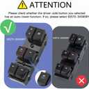 Power Window Switch for Hyundai Elantra 2011-2015 (AUTO Down NOT AUTO) Left Driver Side Master Switch 93570-3X040RY Black 16Pin