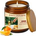 Scented Candle | Sweet Orange, Cedarwood & Vanilla Candles for Home Scented | 4oz Mini Jar Candle Long Lasting 20-Hour Burn | Odor Eliminating, Creating Ambiance