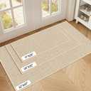 Indoor Door Mats 32"x47" Door Mat Indoor Entrance Resist Dirt Inside Washable Non Slip Entry Rugs for Entryway, Beige