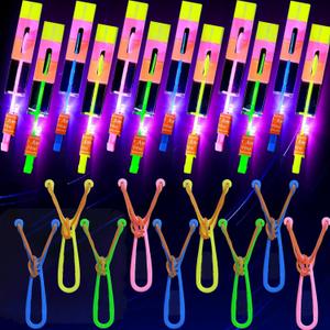 44 Sets Slingshot for Kids,Light Up Flying Toys,Glow In The Dark Party Supplies,Camping Essentials,Beach,Outdoor Games,Outside Toys,Valentines Day Gifts,Classroom Prizes,Party Favors for Kids 8-12 4-8