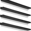 Picture Shelves for Wall,Long Floating Ledge Set of 4,Narrow Large Wood Rustic Photo Frames Vinyl Record Storage Display Nursery Kids Bookshelf Decor for Living Room Bedroom Kitchen,36'',Black