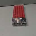 Red Taper Candles for Christmas - Set of 10 Dripless Candle Sticks - 9.5" Dinner Table & Home Decoration Candles - 8 Hour Burn Time