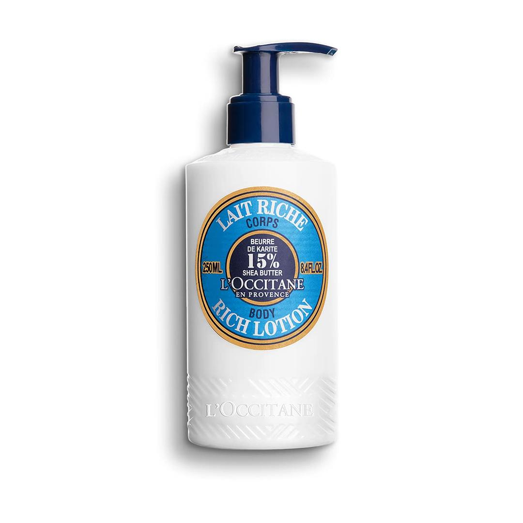 L'OCCITANE 15% Shea Butter Body Rich Lotion, Moisturizes, Nourishes & Soothes Dry Skin, Anti-Aging, Lightweight, Non-Greasy, Hydrating Skincare, Vegan