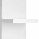 LitaEther Versatile 7 Tier Wall Shelf Unit,White Lack Wall Shelf,Display Floating Shelf with LED Remote Control Light