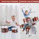 Toy Drum Set for Kids Ages 3-5 Toddler Jazz Drum Kit with 5 Drums Musical Instruments Toys for 3 4 5 Year Old Boys Girls Gifts, Miniature