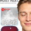 Dymmo Warm Compress for Eyes - Microwavable Eye Mask with Moist Heat Relief for Eye Comfort & Relaxation, Includes 2 Washable Covers & 1 Eye Heating Pad