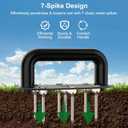 Hand Tiller Garden Tool Lawn Aerator Spike Manual Tool Portable Handheld Aerator Lawn Tool with 7-Iron Spikes, Pre-Aessmbled Small Grass Aerator Tool, Cultivator Tiller Soil Lossener