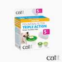 Catit Triple Action Replacement Original Water Fountain Filters, 5 Pack  Official Replacement Filters for Catit Cat Drinking Water Fountains