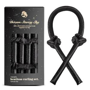 Satin Heatless Curling Set  Hair Rollers for Curls Heatless Hair Curlers & Hot Rollers Hair Curlers to Sleep in Curling Rod Headband Curler (Dreamy Starry Sky)