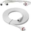 19.6FT IP68 Waterproof Outdoor Extension Cord for Govee Lights and Y-Splitter Cable Permanent Lighting Power Wire for Patio, Garden, Roof, Dots String Lights