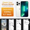 IYH Transparent Wave Case for iPhone 13 Pro 6.1", Soft TPU Shockproof Cover with Cute Design & Camera Protection(Black)