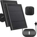 Solar Panel for Blink Camera,Compatible with Blink Outdoor 4, Camera 4W Solar Charging Board, Outdoor Camera Solar Charger, Equipped with 10 Foot Outdoor Power Cord, Adjustable Angle, IP65, Black 2Pcs