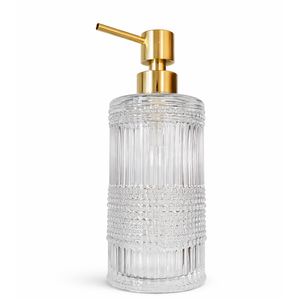 High Capacity Clear Glass Soap Dispenser With Rust Proof Stainless Steel Pump, Refillable Liquid Hand Soap Dispenser, Large Capacity Easy to Fill