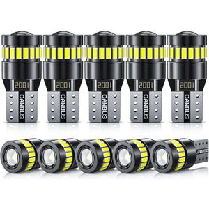MICTUNING 194 LED Bulb Super White Bright T10 168 194 2825 W5W Bulbs Canbus 18-SMD 3014 Chipsets Error Free for Car Dome Map Door Courtesy Side Marker Reading Glove Box License Plate Light (10 PCS)