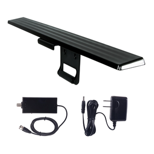 GE Hover Amplified HD Digital TV Antenna, Long Range Smart TV Antenna, Easy Mount on Top Design, Supports 4K 1080P HDTV VHF UHF, Indoor Amplified Signal Booster, 5ft Coax HDTV Cable/AC Adapter, 37075