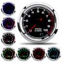 2in Car Modification Tachometer - 7 Colors Universal for Car Motorcycle With Measuring Range 0-10000RPM and LED Light