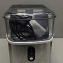 EUHOMY Nugget Ice Makers Countertop, Pebble Ice Maker Machine with 35lbs/24H Soft Ice, Self-Cleaning Sonic Ice Maker with Ice Scoop&Basket, Pellet Ice Maker for Home/Kitchen/Office(Stainless Steels) (Silver)