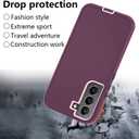 for Galaxy S22 5G case,Samsung S22 Heavy Duty case,[Military Grade Protective ],[Shockproof] [Dropproof] [Dust-Proof], Compatible with Samsung Galaxy S22 5G (WineRed/Pink)