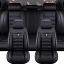 Car Seat Covers Black 8 Pieces